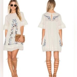 Free People Embroidered Perfectly Victorian Dress - size XS